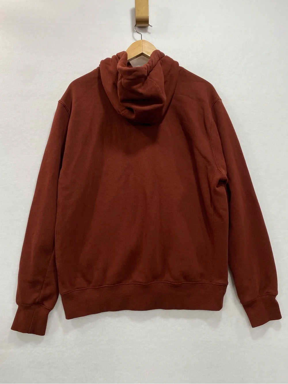 Nike Club Fleece Pullover Hoodie Oxen Brown Rust Red Men's Medium